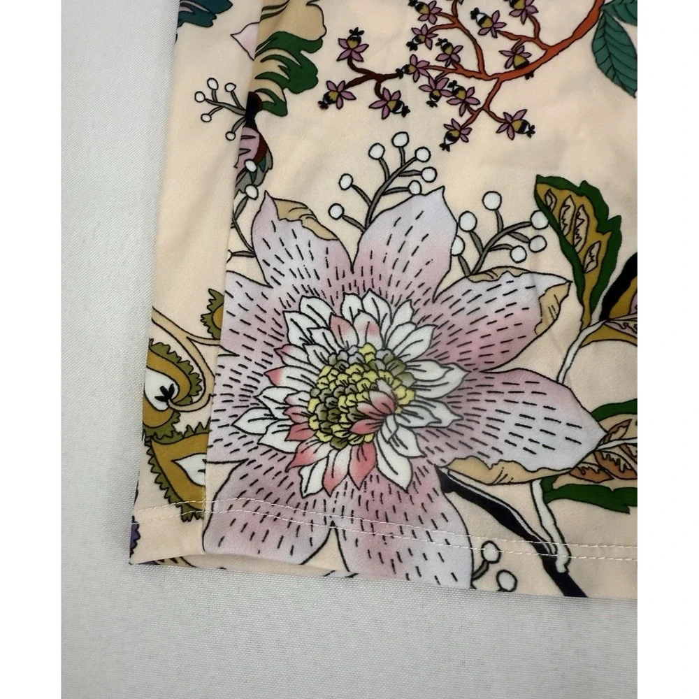 Eloquii Floral Stetch‎ Knit Floral Skirt Womens Plus Size 20 Gathered Drawstring